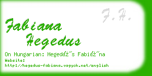 fabiana hegedus business card